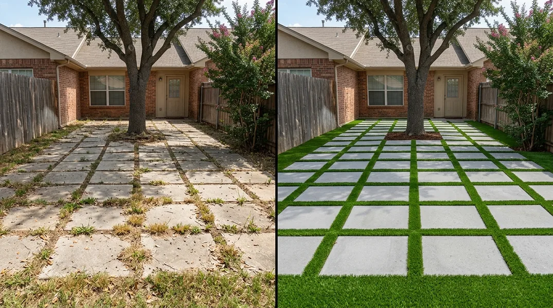 Result artificial grass installation in Killeen - Killeen Artificial Grass Installation